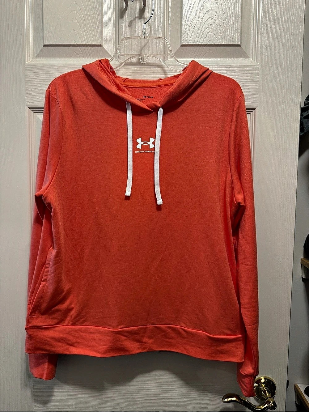 Under Armour Rival Fleece Pullover Hoodie Orange Medium